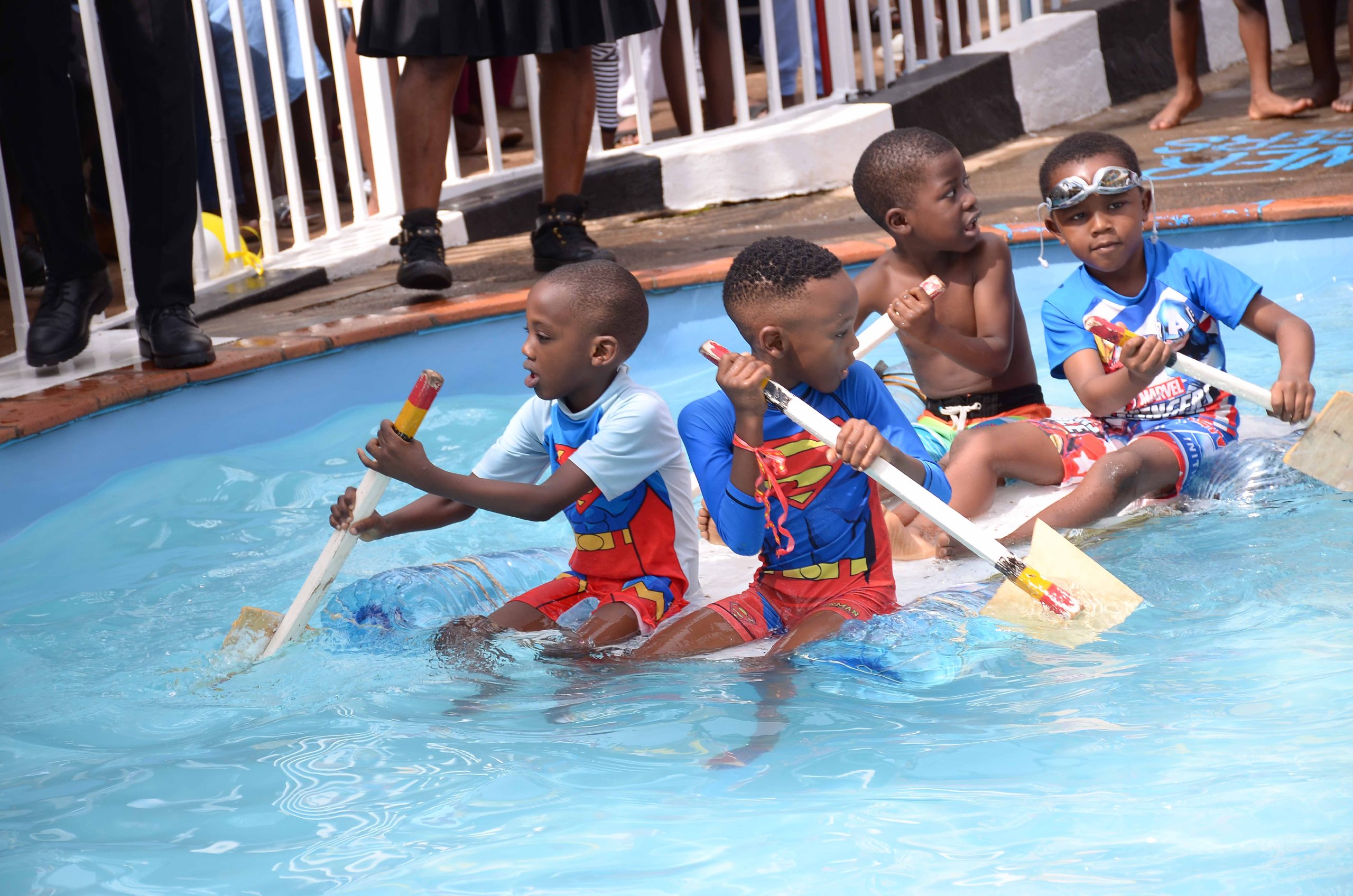 Child gaining water confidence